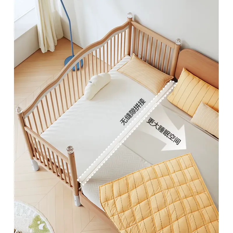 Baby Nursery Co - Massief houten babybed met multifunctionele slaapfunctie
