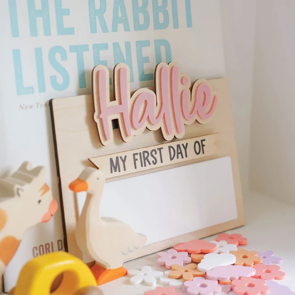 Baby Nursery Ornaments - 1Pc Aangepaste eerste en laatste schooldag