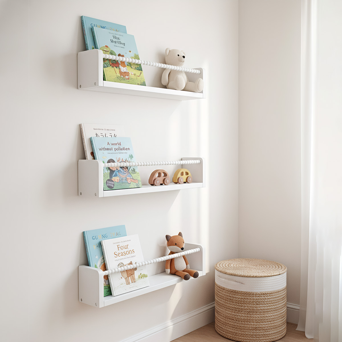 Baby Nursery Bookshelf - Boekenplanken voor de kinderkamer, 15,7 inch