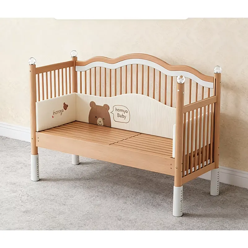 Massief houten babybed met mul - Baby Nursery Co recensie en prijs