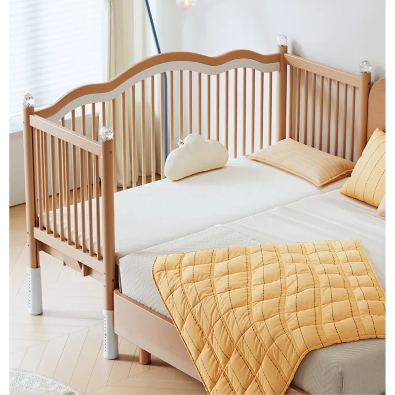 Massief houten babybed met mul - Baby Nursery Co recensie en prijs