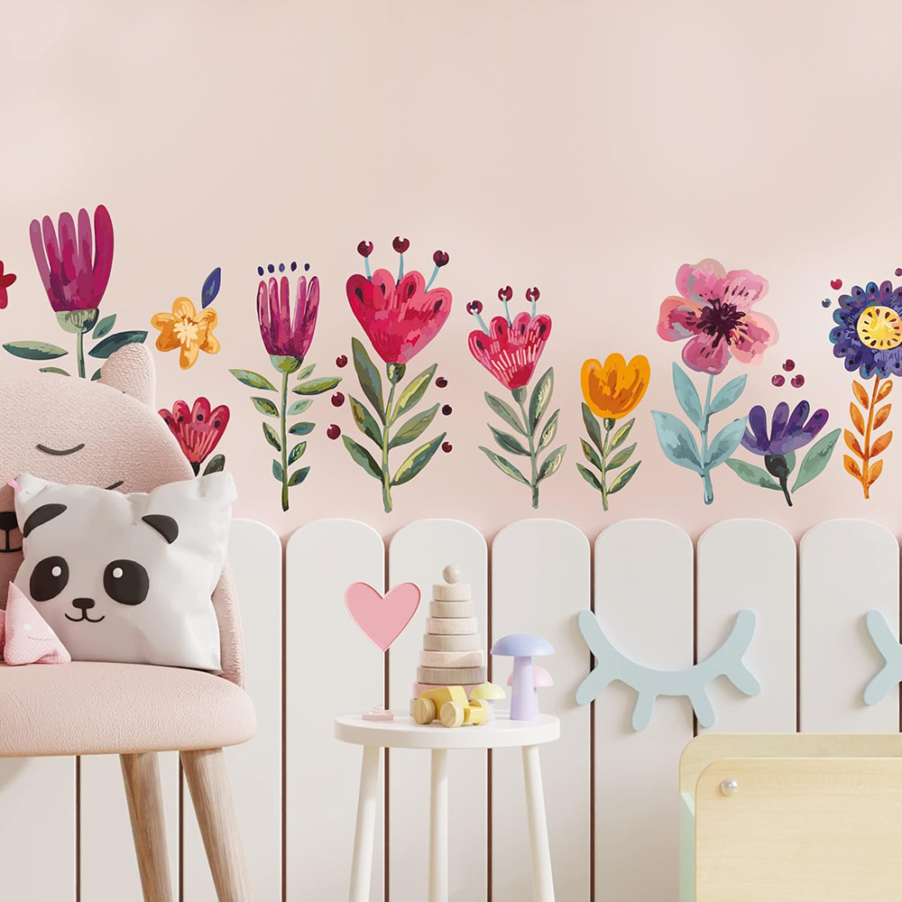 Aquarel bloemen muurstickers b - Baby Nursery Plants recensie en prijs