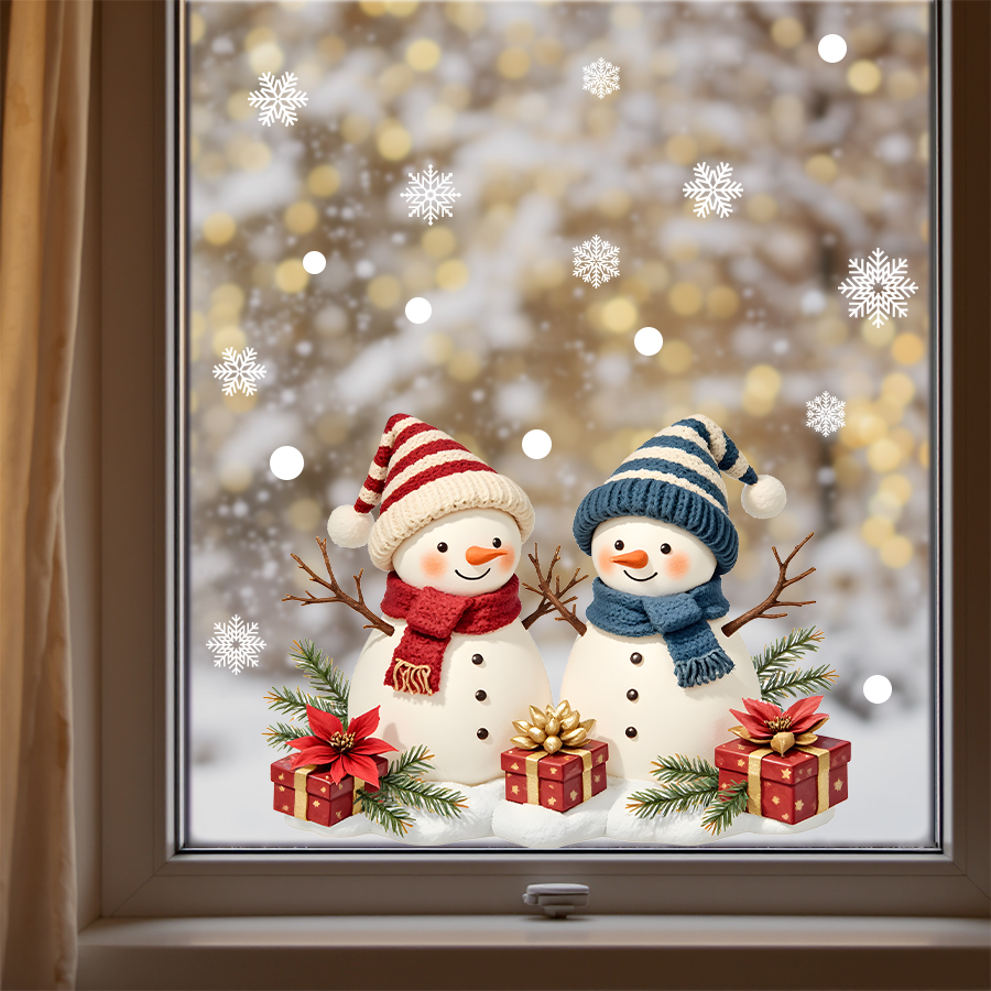​ Kerst raamstickers sneeuwpop - Wall Decal Nursery recensie en prijs
