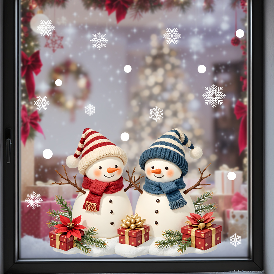 ​ Kerst raamstickers sneeuwpop - Wall Decal Nursery recensie en prijs