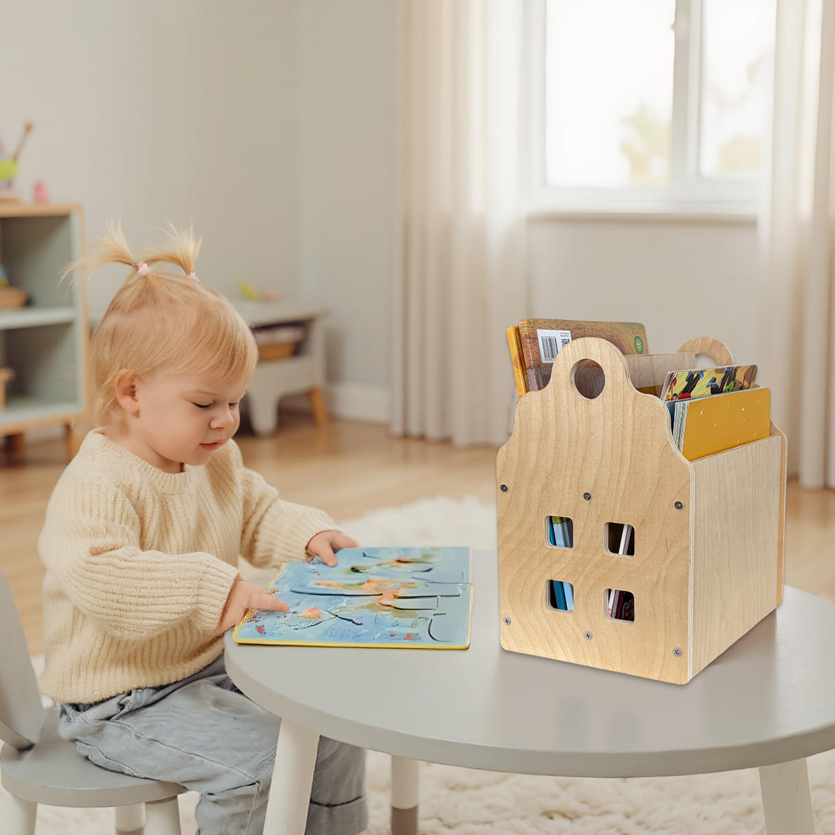 Peuterboekenplank dubbelzijdig - Baby Nursery Bookshelf recensie en prijs