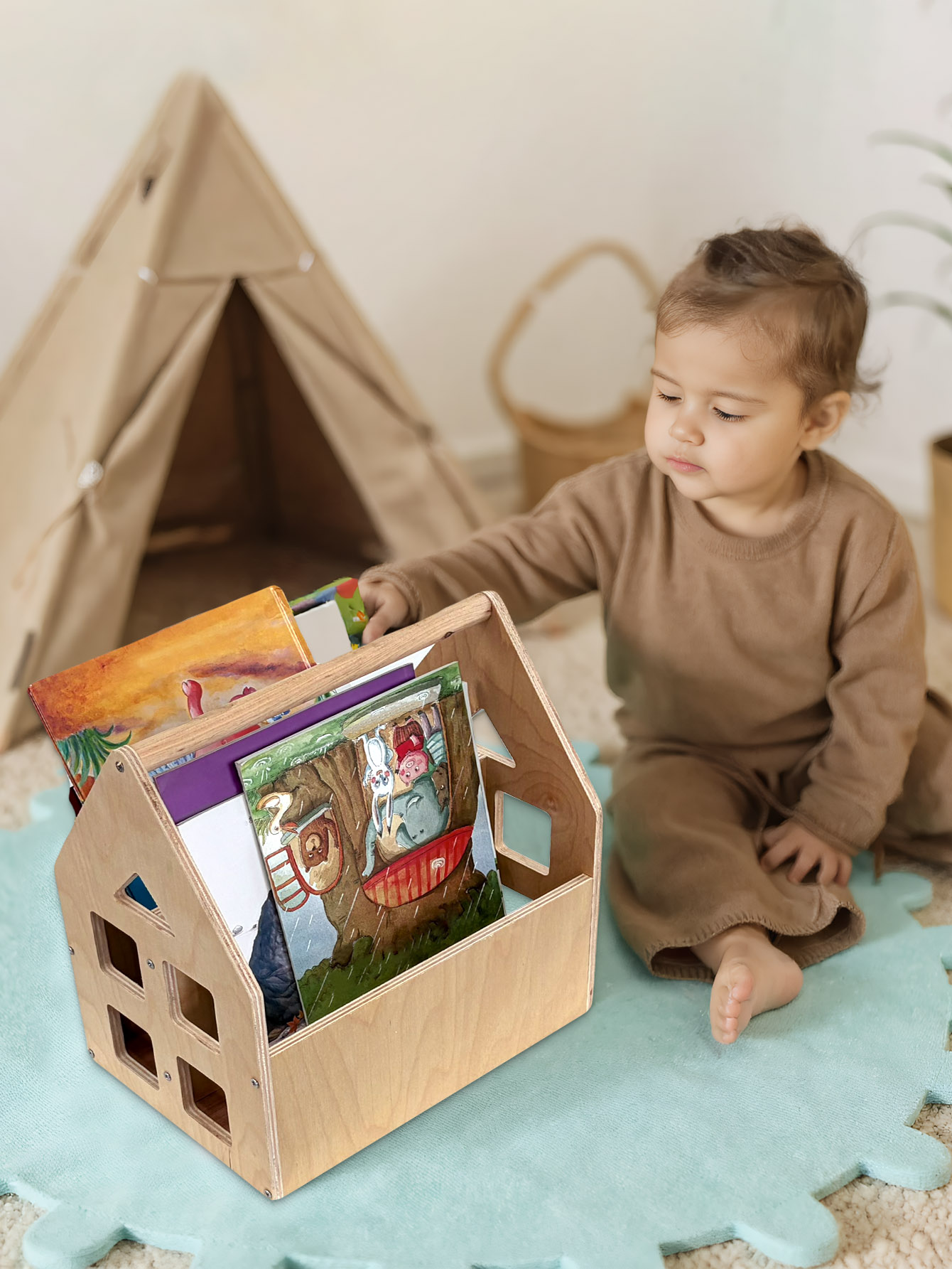 Peuterboekenplank dubbelzijdig - Baby Nursery Bookshelf recensie en prijs