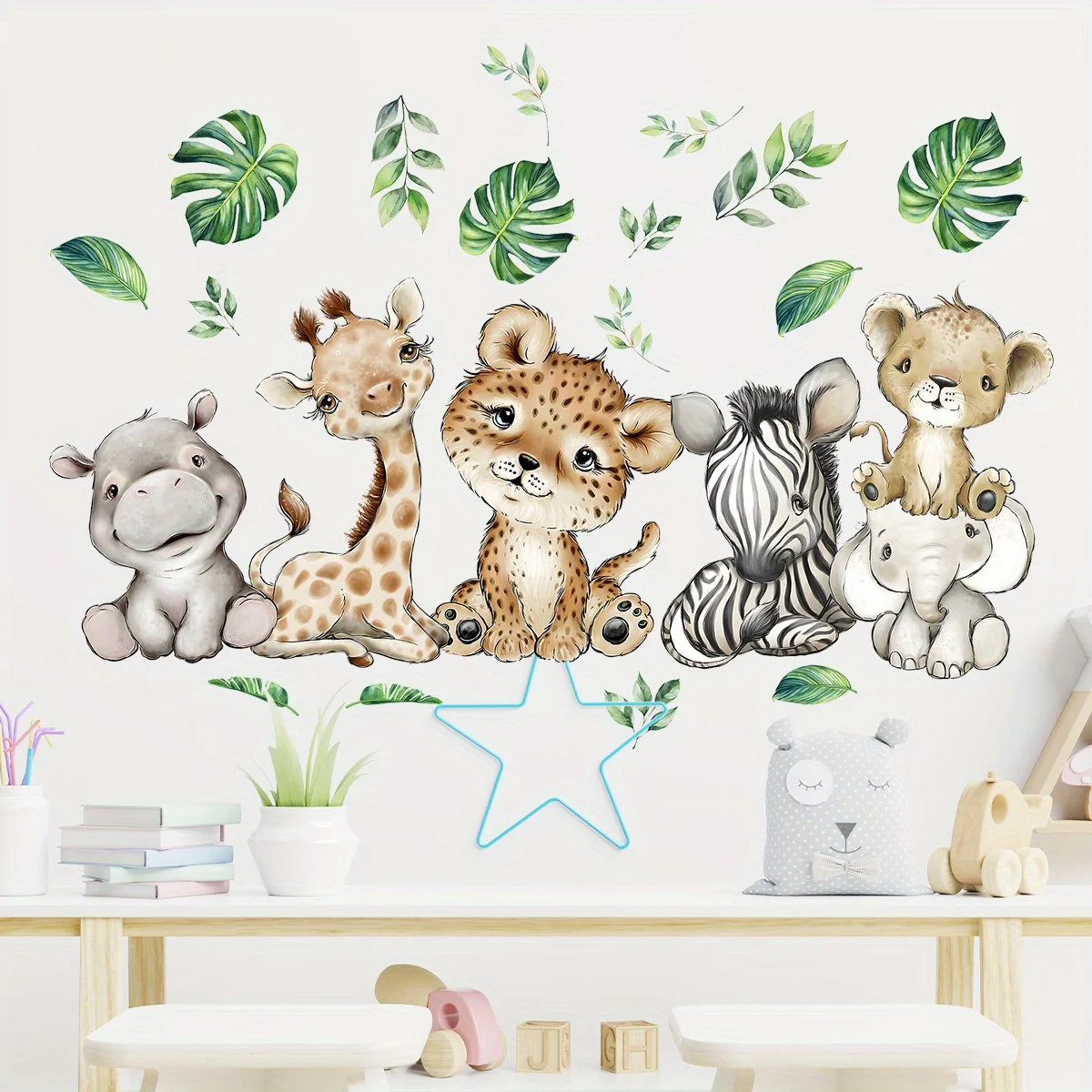 1PC Cartoon Leuke Nijlpaard Ti - Wall Decal Nursery recensie en prijs