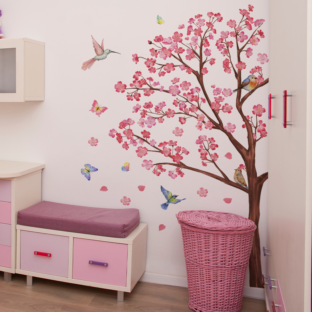Aquarel Vogel Bloem Muursticke - Baby Nursery Plants recensie en prijs