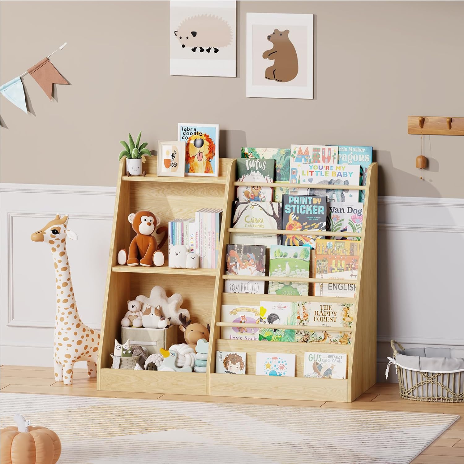 Kinderboekenplank Montessori,  - Baby Nursery Bookshelf recensie en prijs