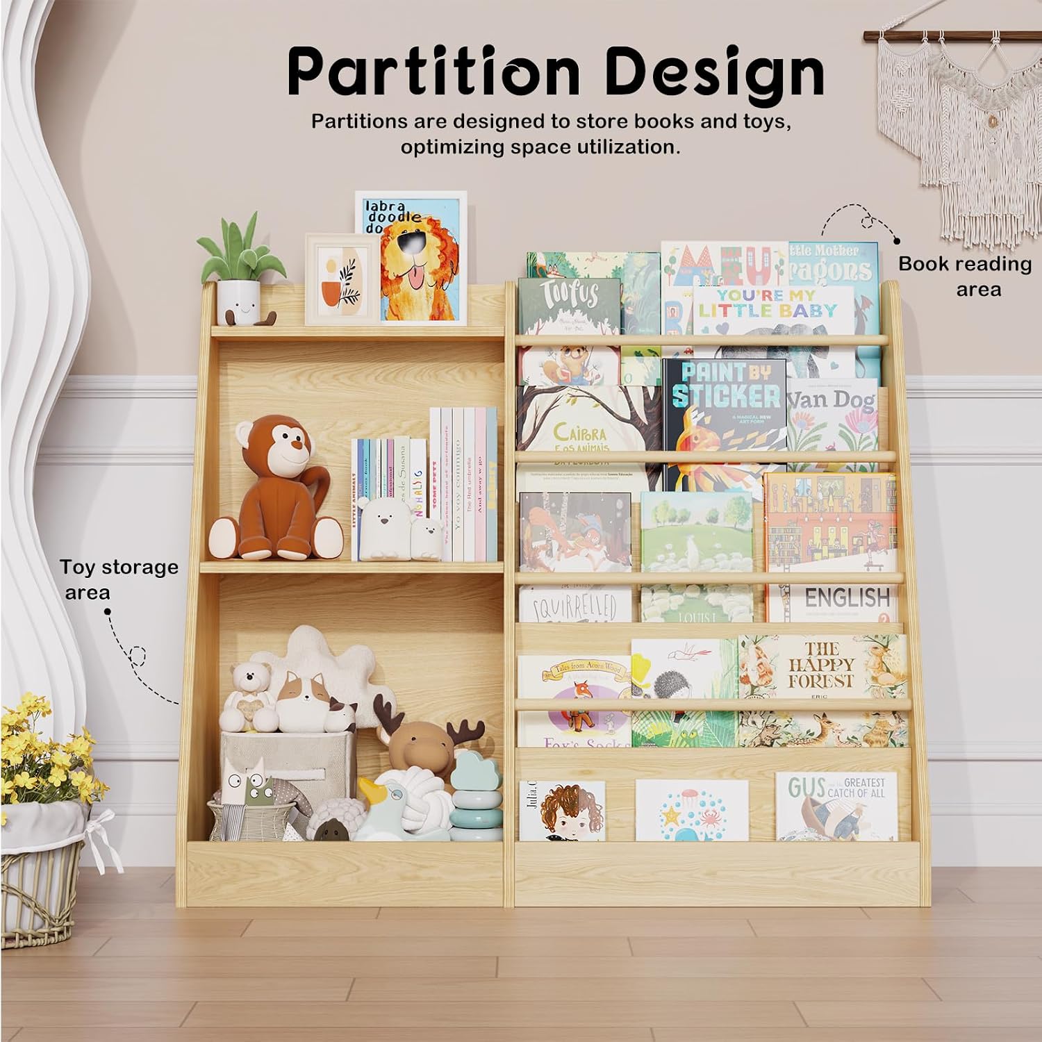 Kinderboekenplank Montessori,  - Baby Nursery Bookshelf recensie en prijs