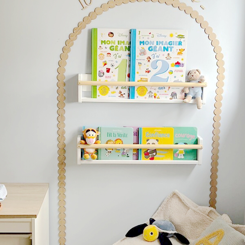 Moderne onafgewerkte houten wa - Wall Decal Nursery recensie en prijs