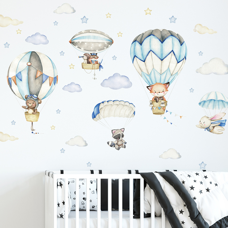Cartoon Schattige Dieren Lucht - Wall Decal Nursery recensie en prijs