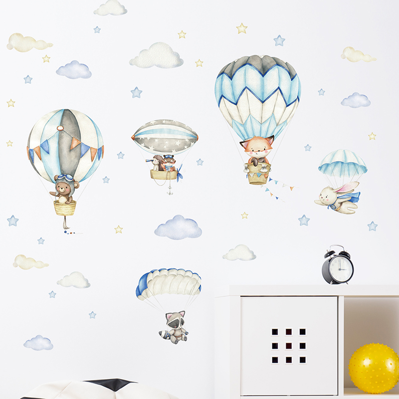 Cartoon Schattige Dieren Lucht - Wall Decal Nursery recensie en prijs