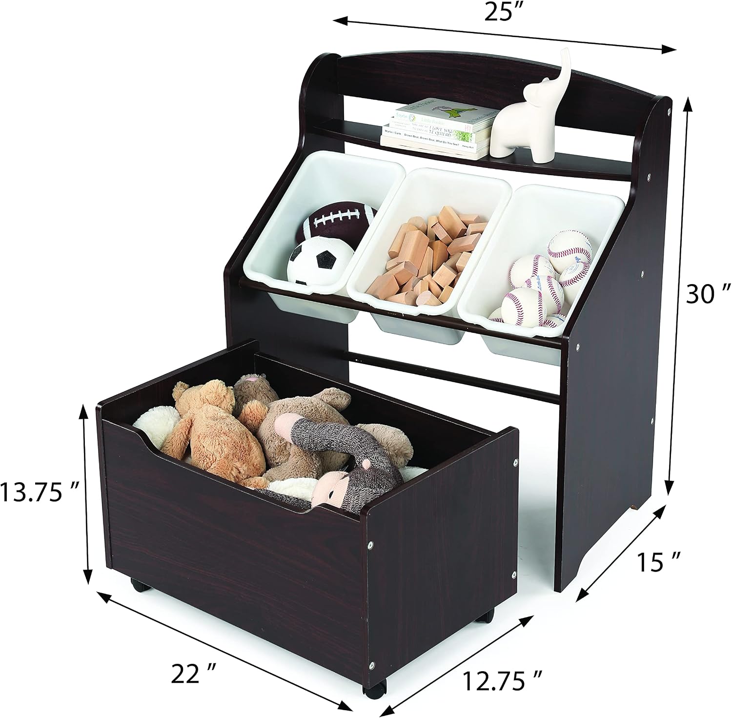 3-in-1 Kinderboekenplank Speel - Baby Nursery Bookshelf recensie en prijs