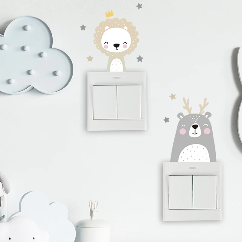 6 stuks vrolijke dierensticker - Wall Decal Nursery recensie en prijs