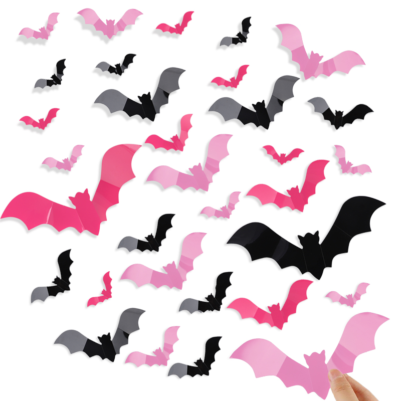 24/48 Stuks Halloween Roze Vle - Wall Decal Nursery recensie en prijs