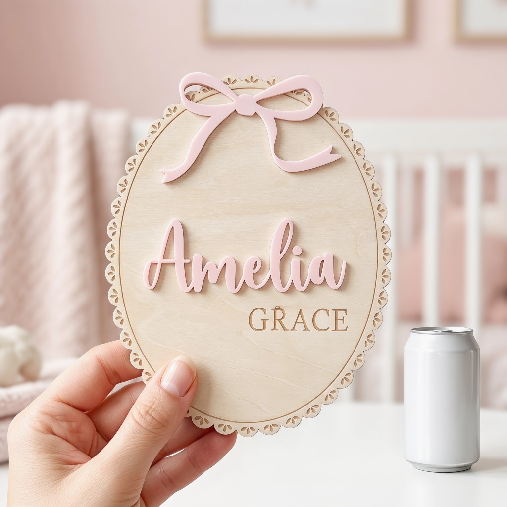 1Pc Custom Bow Lace Edge Baby  - Baby Nursery Ornaments recensie en prijs