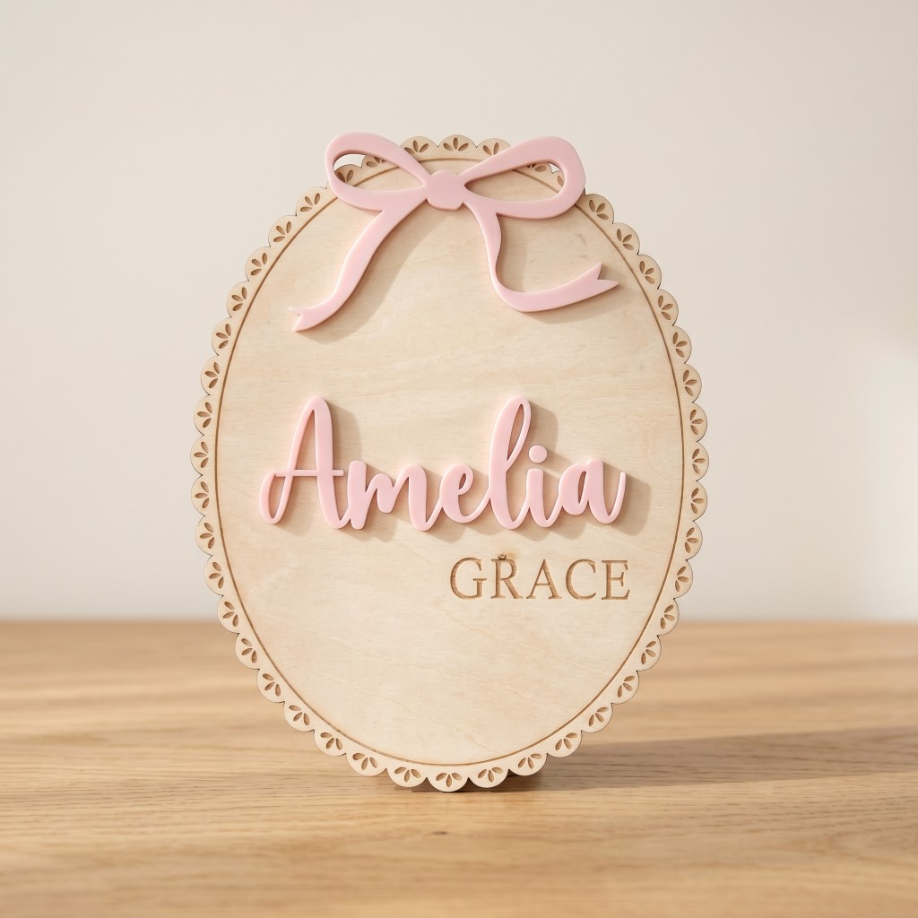 1Pc Custom Bow Lace Edge Baby  - Baby Nursery Ornaments recensie en prijs