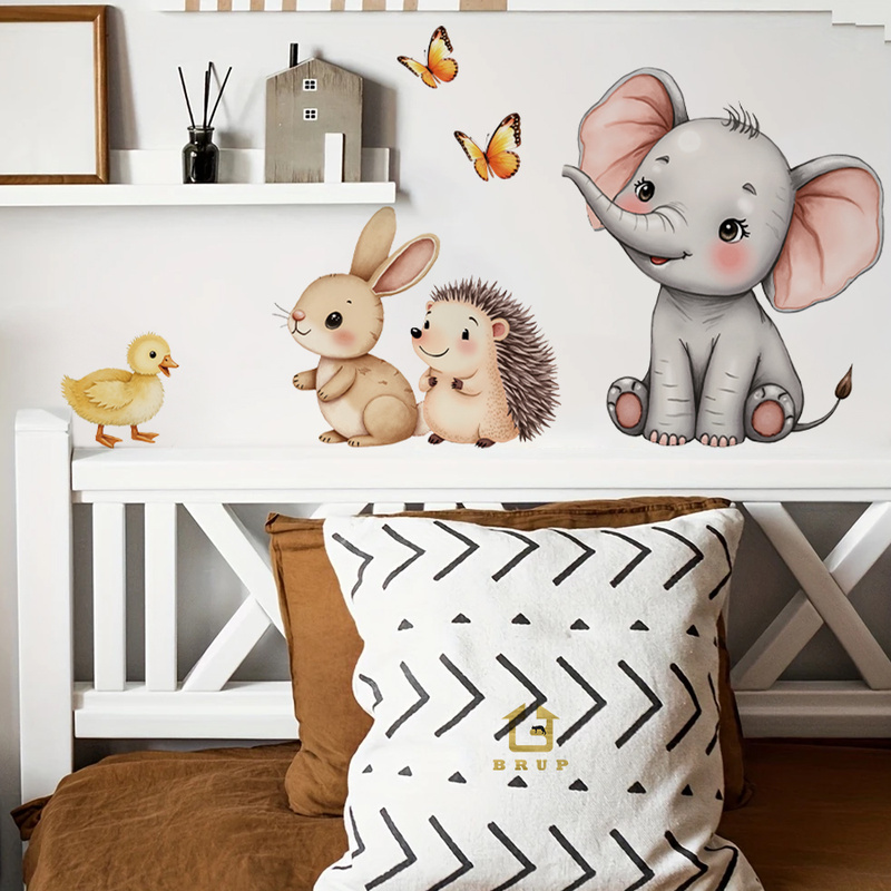 Cartoon dier muursticker - oli - Wall Decal Nursery recensie en prijs