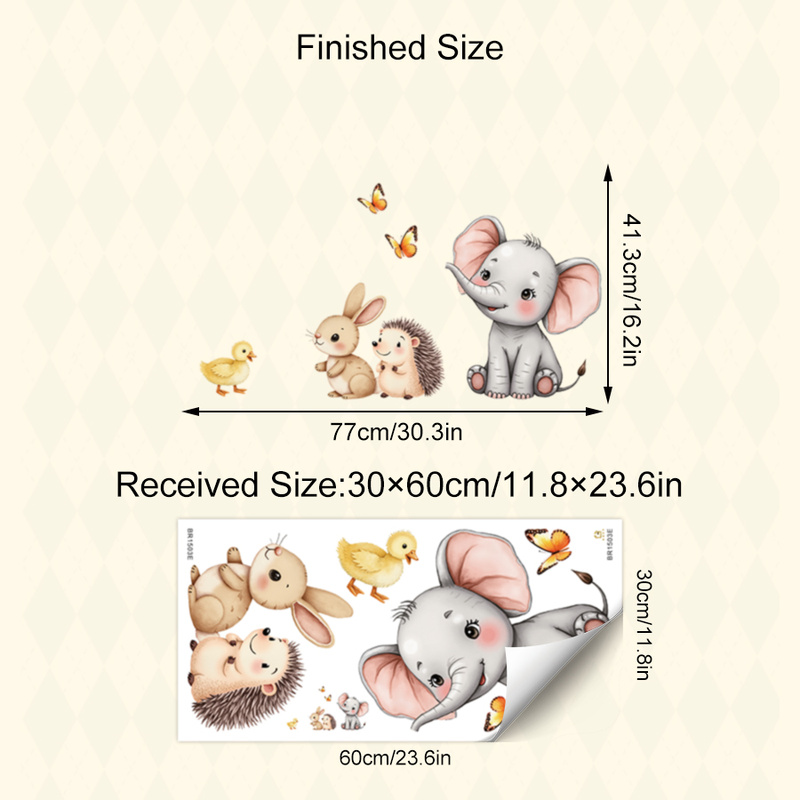 Cartoon dier muursticker - oli - Wall Decal Nursery recensie en prijs