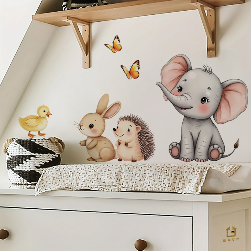 Cartoon dier muursticker - oli - Wall Decal Nursery recensie en prijs