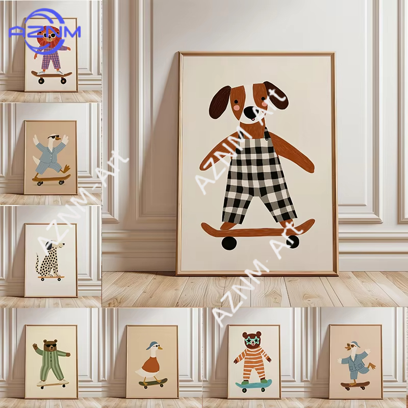 1PC Grappige Dieren Skateboard - Baby Nursery Ornaments recensie en prijs
