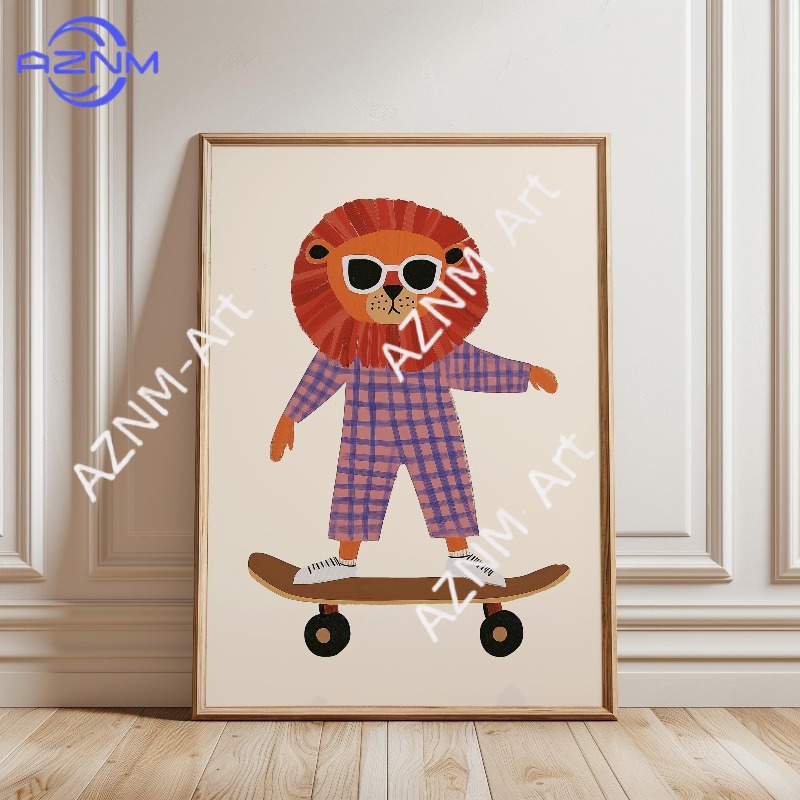 1PC Grappige Dieren Skateboard - Baby Nursery Ornaments recensie en prijs