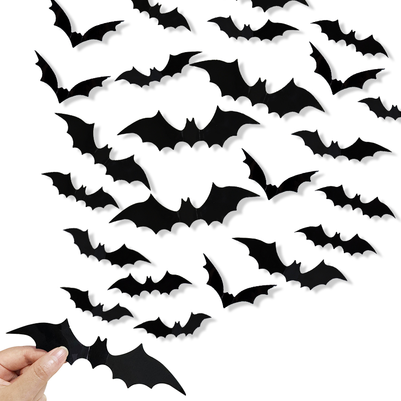 12-120 Stuks 3D Zwarte Vleermu - Wall Decal Nursery recensie en prijs
