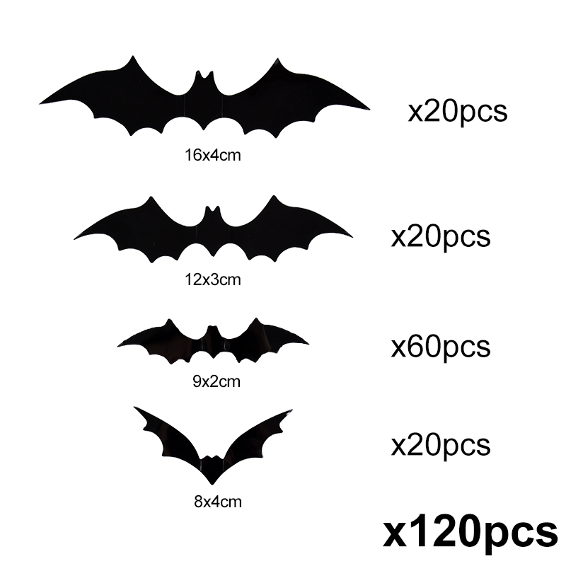 12-120 Stuks 3D Zwarte Vleermu - Wall Decal Nursery recensie en prijs