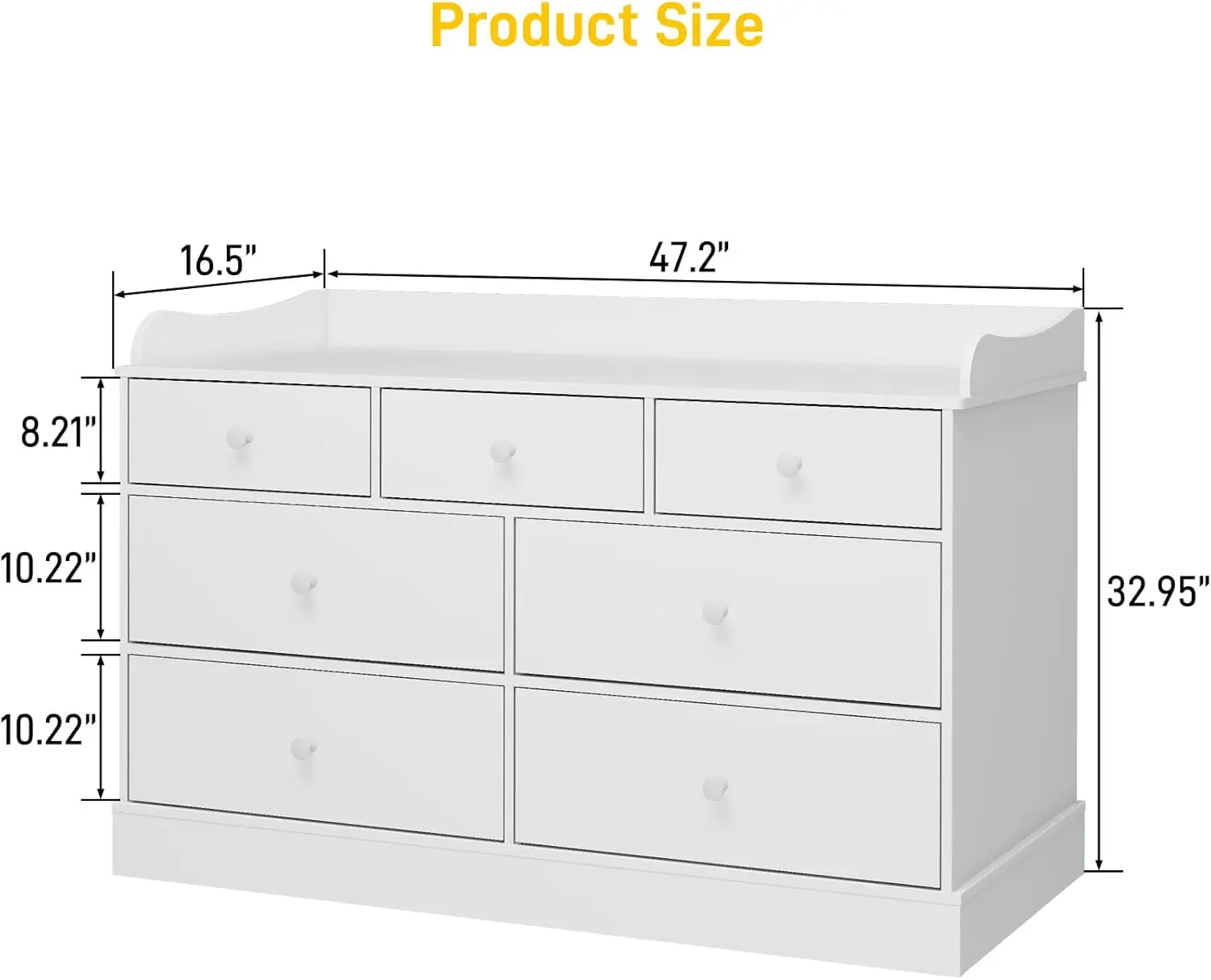 Kinderkast met 7 laden, commod - Baby Nursery Dresser Changing Table recensie en prijs