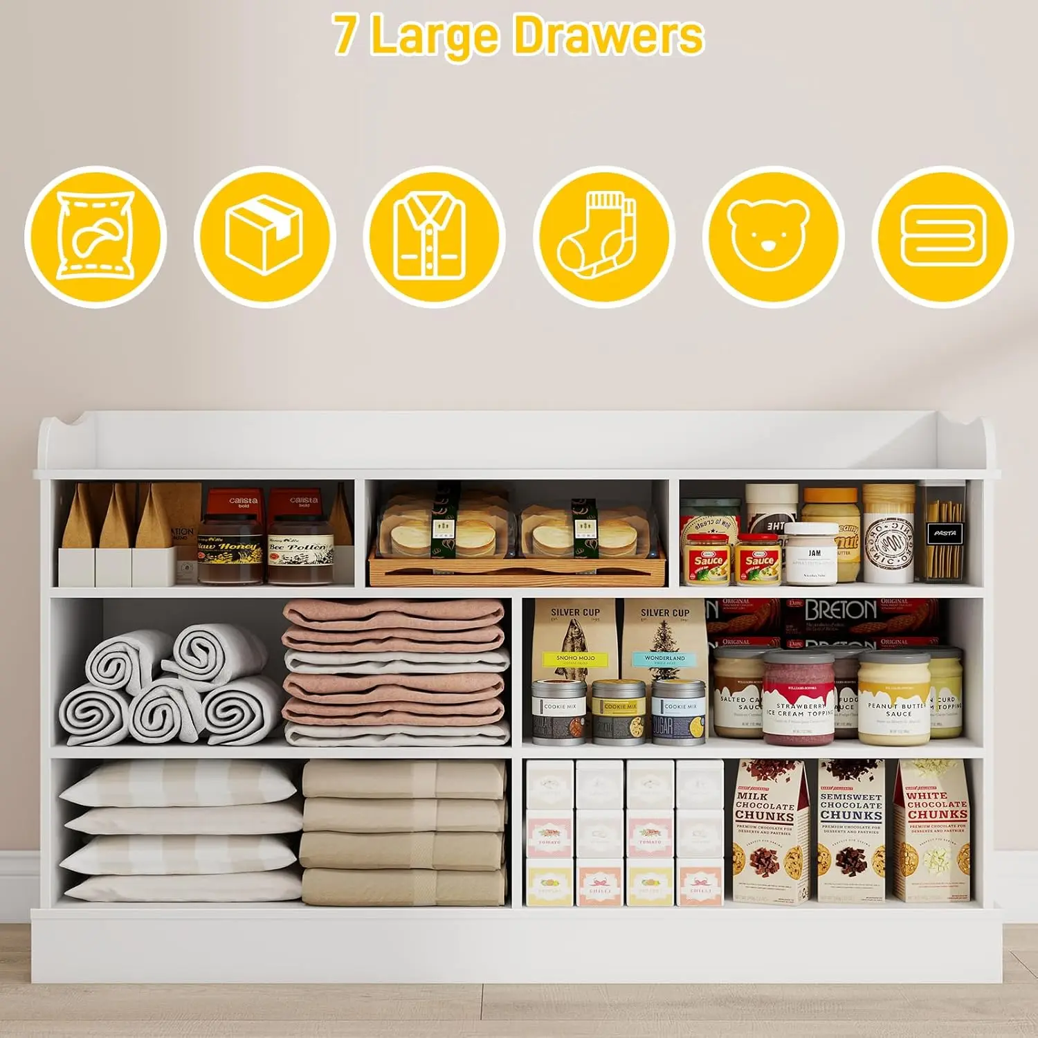 Kinderkast met 7 laden, commod - Baby Nursery Dresser Changing Table recensie en prijs