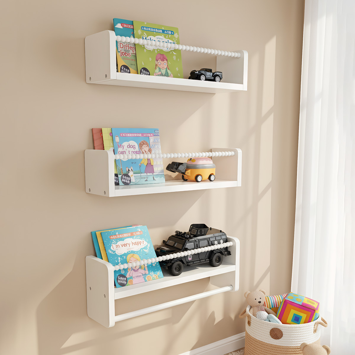 Houten kinderkamer boekenplank - Baby Nursery Bookshelf recensie en prijs